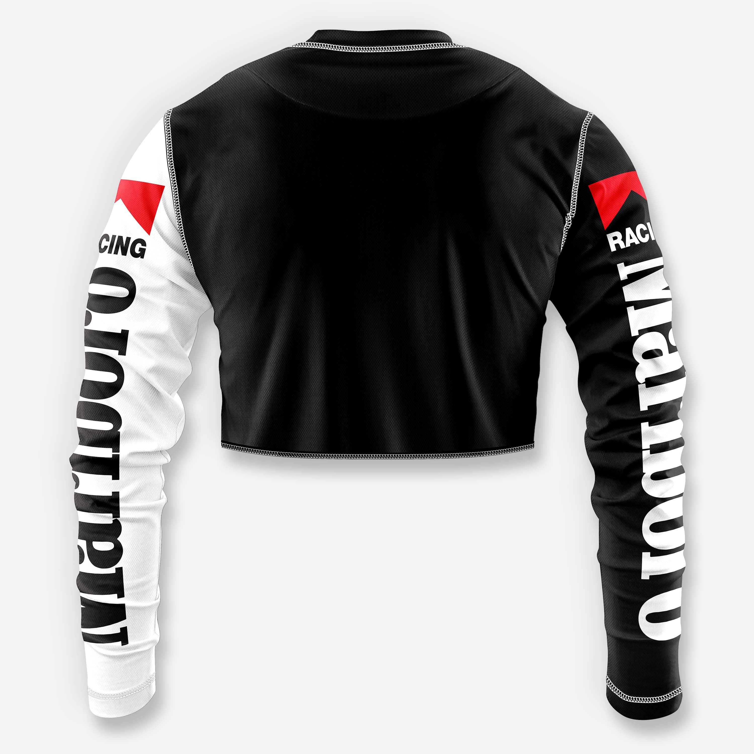 WOMENS CROP FORMULA 1 RACING JERSEY WHITE